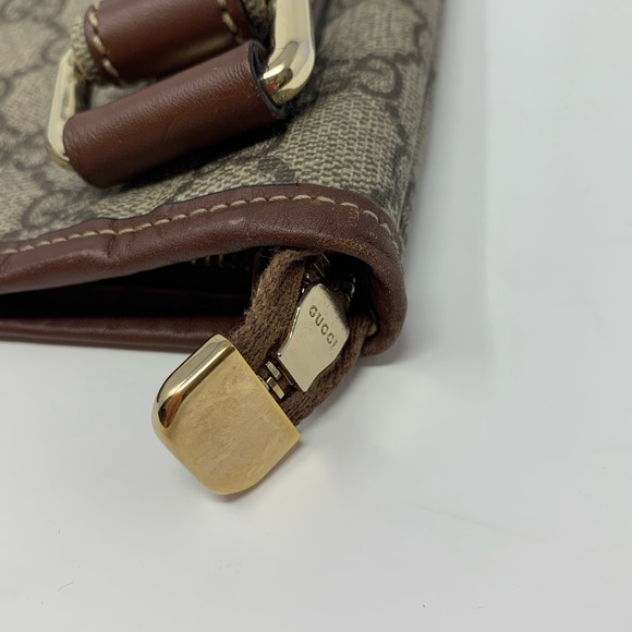 GUCCI Brown GG Supreme Loop Coated Canvas Messenger Small Crossbody Bag - Picture 10 of 15